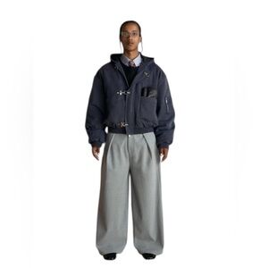 NEW!!! Shinzo Shige 15oz Canvas Clasp Bomber Jacket (Navy) Sz XS